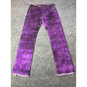 Levi's Men's 501 W30 L32 Purple Overdyed Jeans Y2K Grunge Streetwear Depop Skate